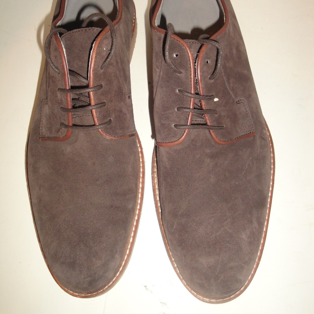 BOEMOS BROWN SUEDE OXFORD, MENS SHOE SIZE 12/45